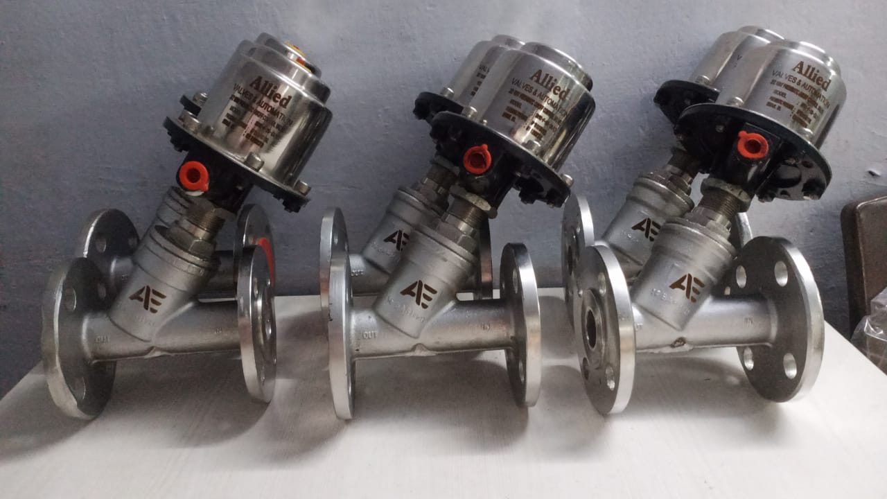 Sanitary Angle Seat Valves with AE Actuators