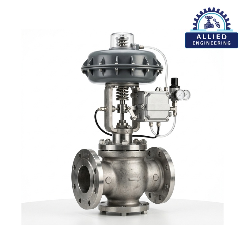 3 way Pneumatic Diaphragm Control Valve for Mixing/Diverting Duty