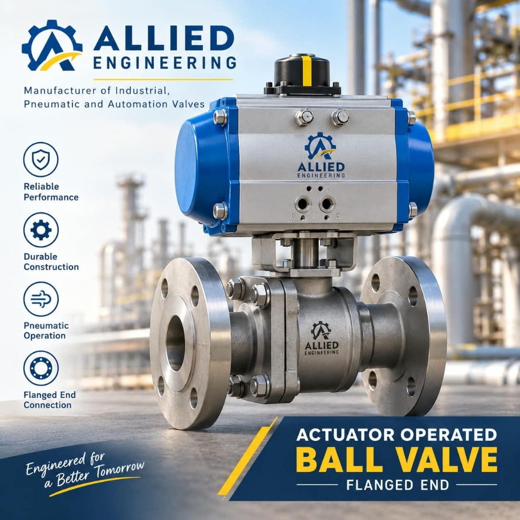 Actuator Operated Ball Valve Flanged End - Allied Engineering