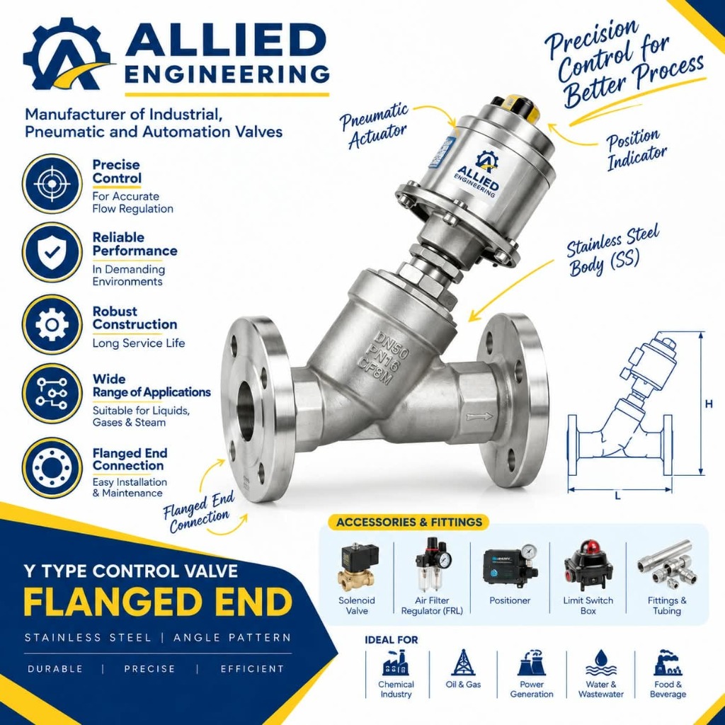 Y-Type Control Valve Flanged End - Allied Engineering