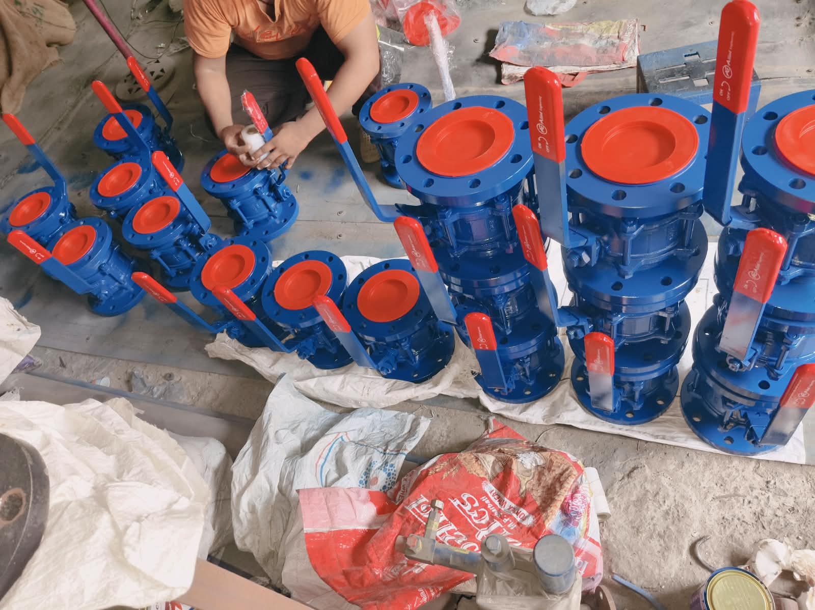 Shop Floor Valve Assembly in Progress